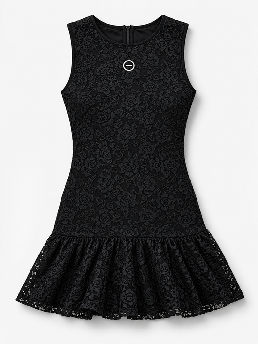 LACE FLARE MINI DRESS
