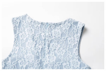 LACE FLARE MINI DRESS